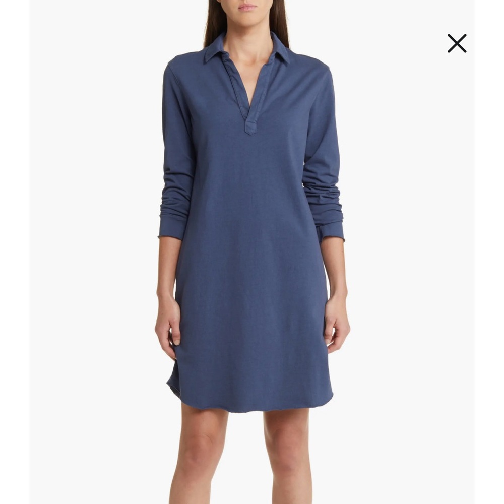 EUC Frank and Eileen Nicole Popover Long Sleeve Henley Dress size Small